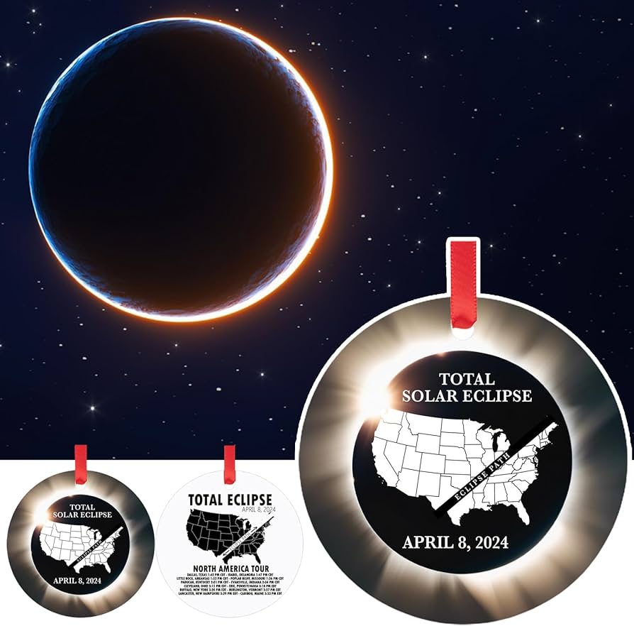 Amazon.com: Solar Eclipse Ornament 2024, 2024 Total Solar Eclipse