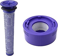 Pre Filter + HEPA Post-Filter kit for Dyson V7, V8 Animal and Absolute Cordless Vacuum, Replacement Pre-Filter (DY-96566101) and Post- Filter (DY-96747801)