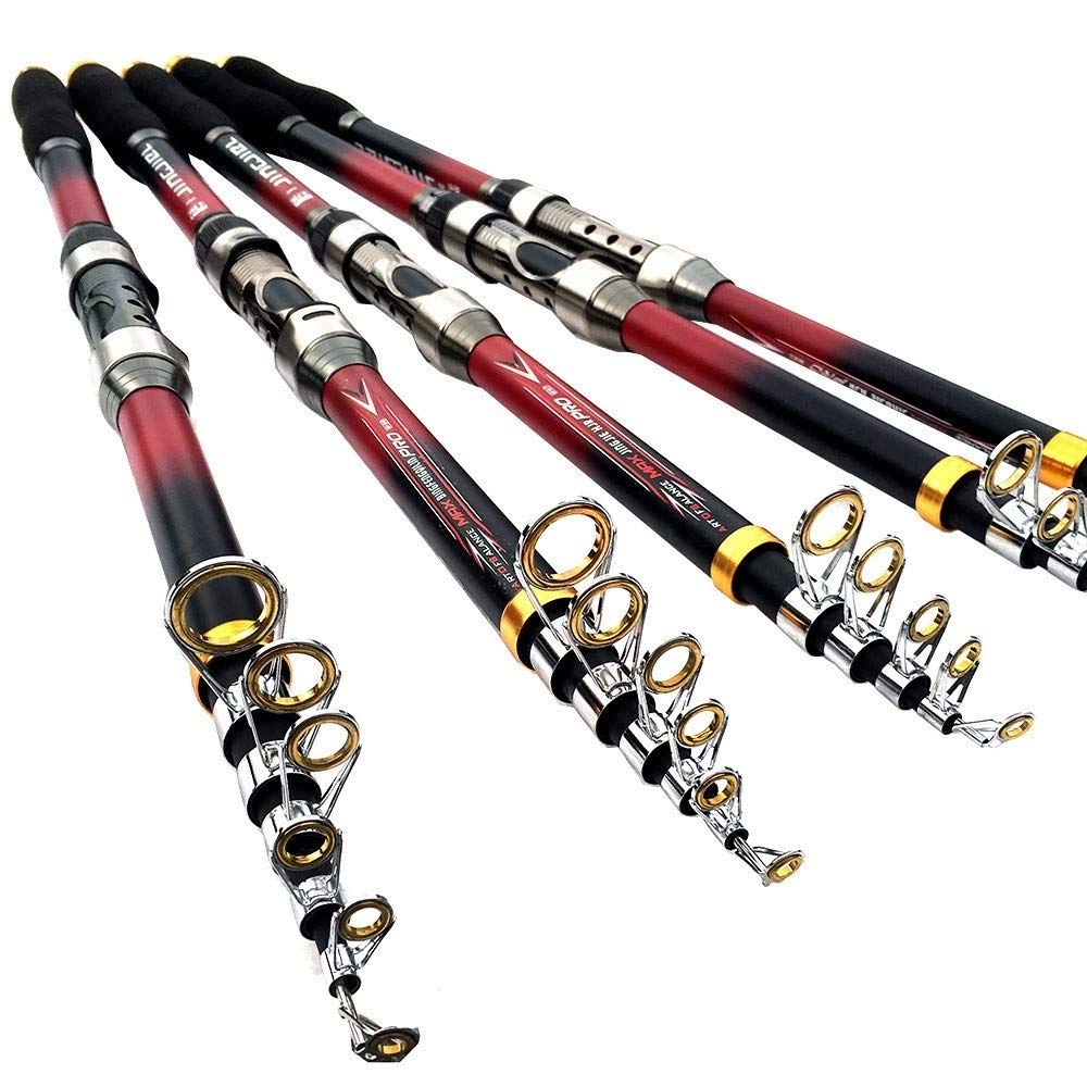 Cañas de Pescar en Mar Carbono Portable de la Pesca Rod telescópico Carpa Pesca Caza y