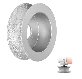 Bullnose Grinding Wheel - Porcelain Bullnose Tool 20mm, Brazed Grinding Wheel Concave Abrasive Wheel for Stone and Ceramic, Perfect for Precision Grinding Shaping and Polishing Projects