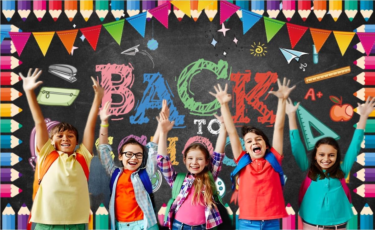 Schulanfang-Banner 1,8x1,1 M – Vinyl-Fotohintergrund Für Einschulung, Kita, Klassenzimmer
