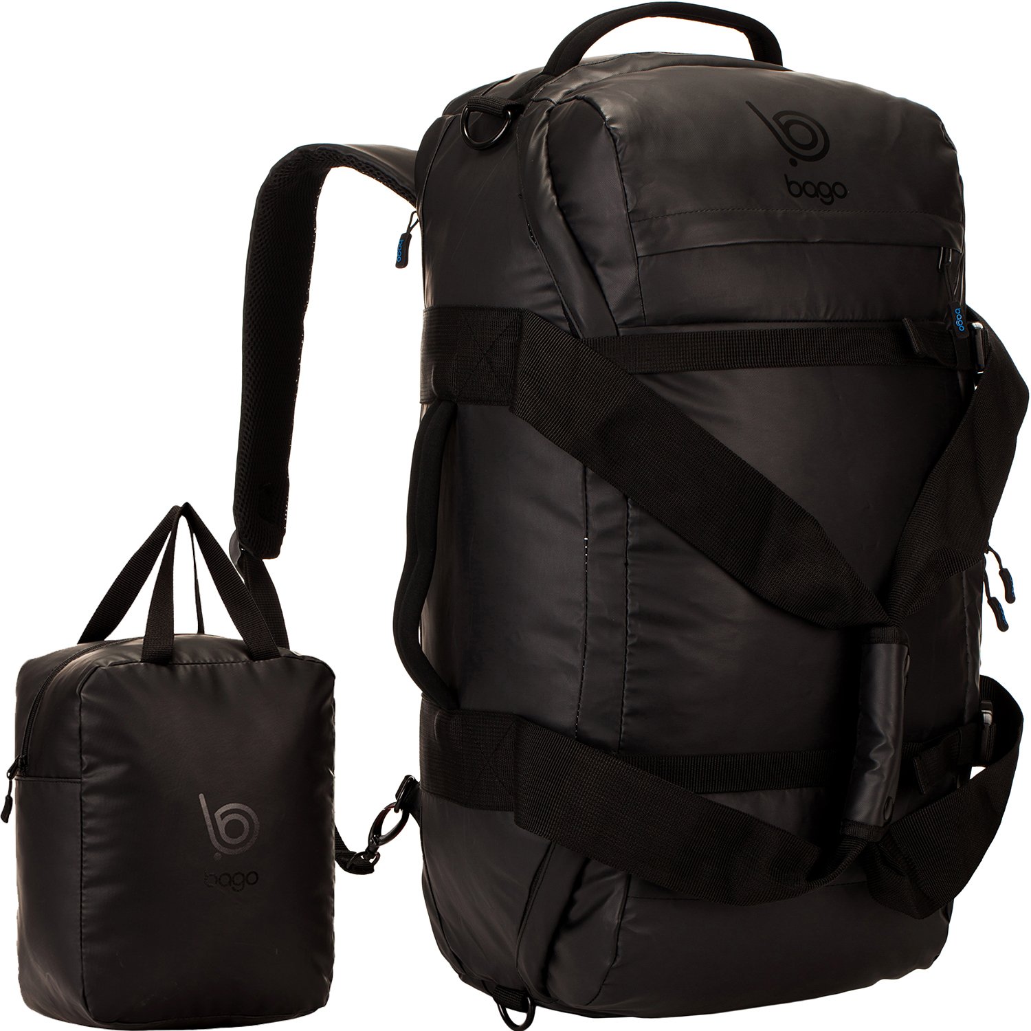 BagoCarry on Traveling Backpack Duffle Bag or extra Belt- 3 Way Duffel Backpack for Travel & Sports - Waterproof Heavy Duty Gear Bag for Men & Women