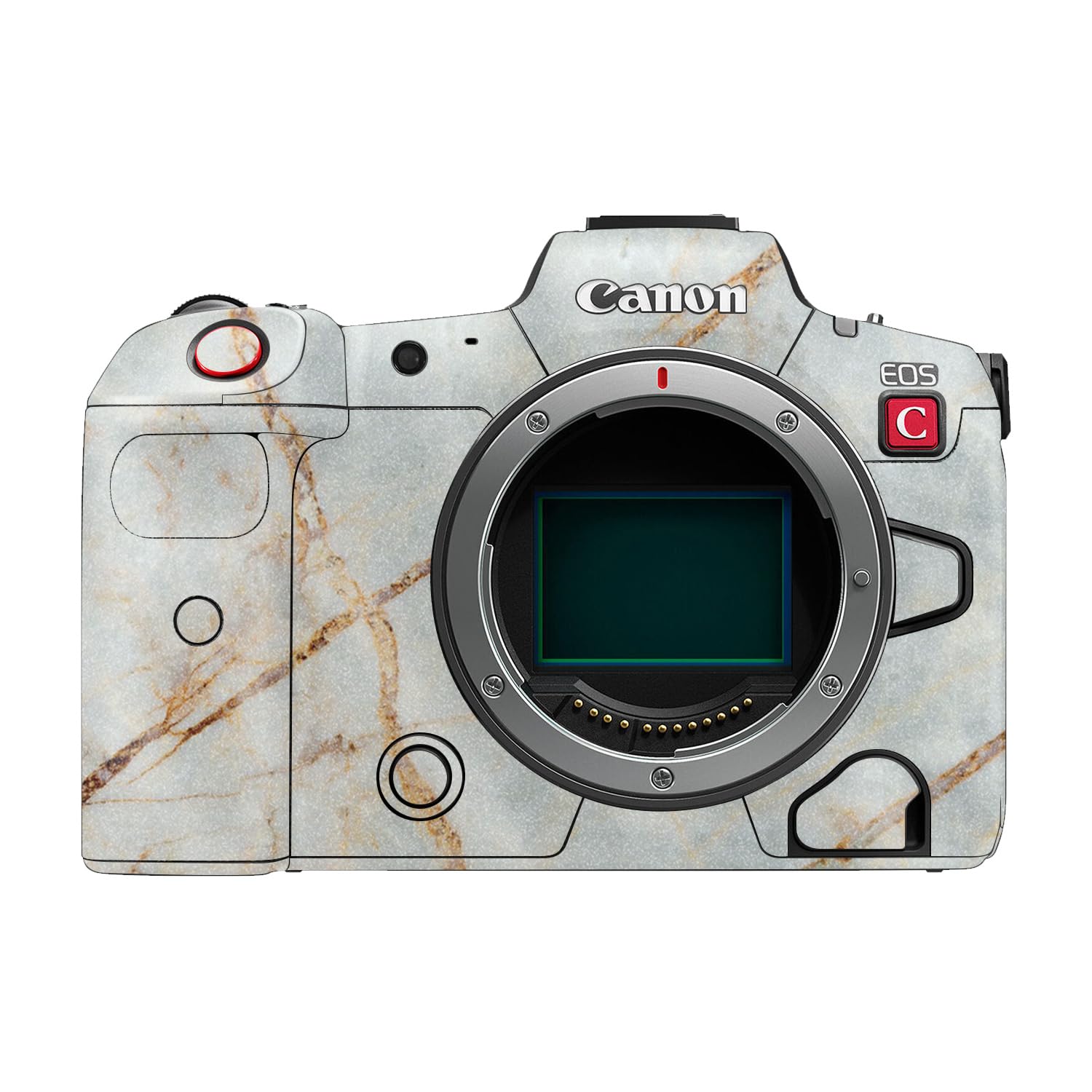 Glossy Glitter Camera Skin Compatible with Canon EOS R5C (2022) - Antique Marble - Premium 3M Vinyl Protective Wrap Decal Cover - Easy to Apply | Crafted in the USA by MightySkins