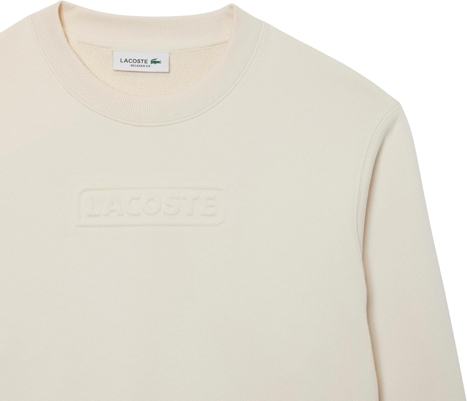 Lacoste Womens Embossed Logo Cotton Sweatshirt - Image 5