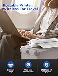iDPRT Portable Thermal Printer, 300DPI HD Mobile-Travel-Printers, Inkless-Wireless-Small-Printer for Home Use, Office, Vehicles, Bluetooth Printers Supports 8.5" x 11" US Letter&A4&A5 Size, White