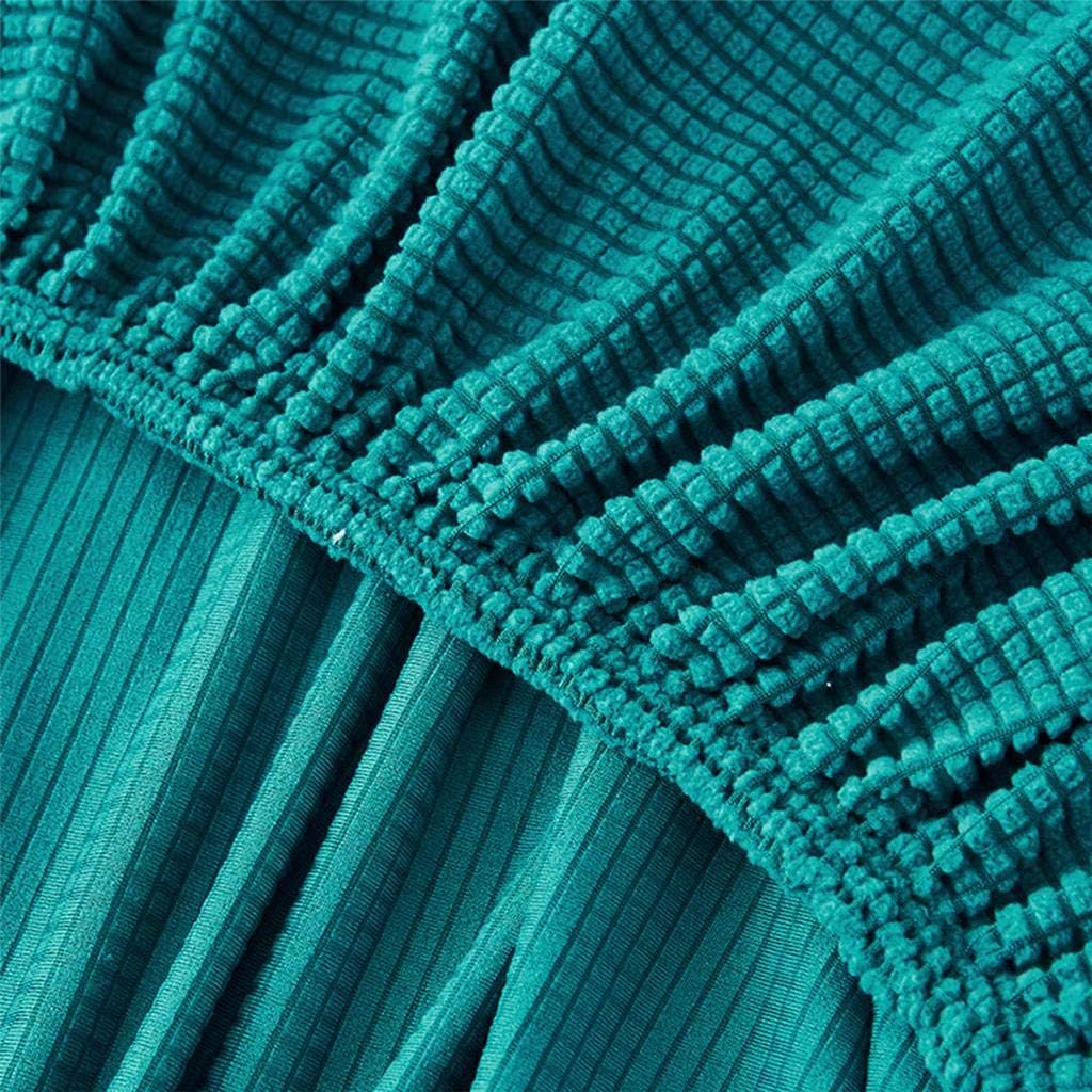 WOMACO Bed Headboard Slipcover Protector Stretch Solid Color Dustproof Cover for Bedroom Decor (Z Jacquard-Teal, Full (47"-55"))
