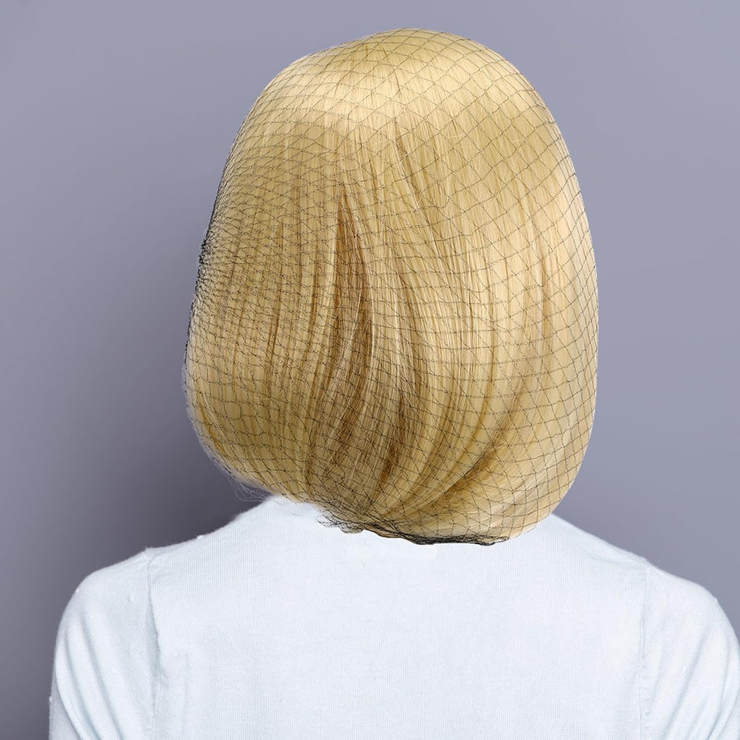 100pcs Black Invisible Hair Nets 50cm Nylon Mesh, Secure Fit