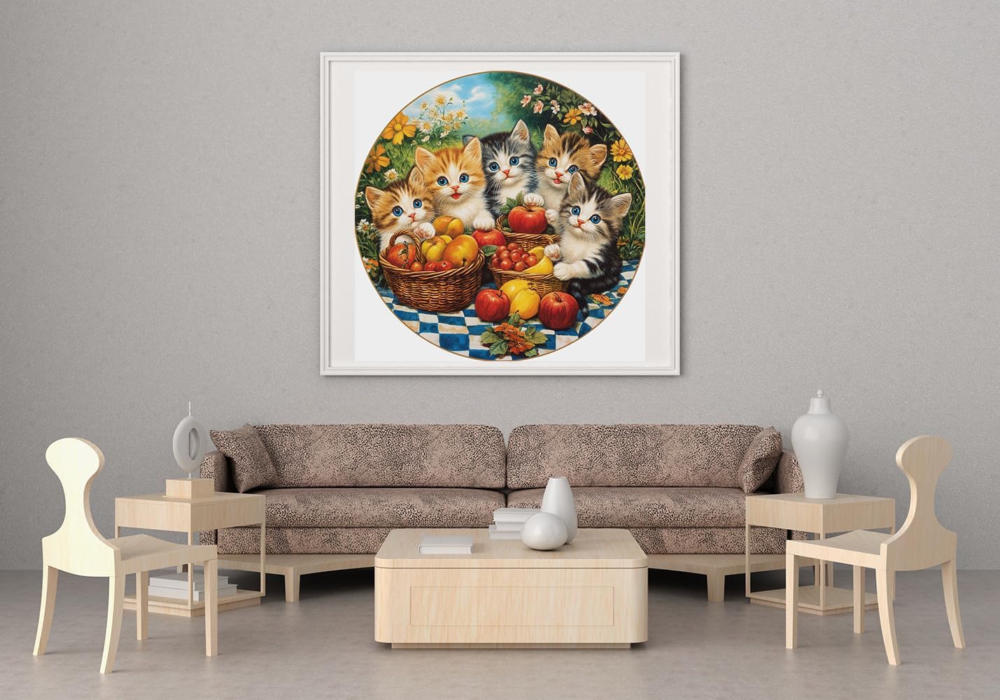 Moohue Stamped Cross Stitch Kits for Adults Animals Cats and Fruit 14CT Pre Printed Cross Stitch Kits for Beginners (Animals Cats and Fruit)