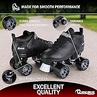 Vista 4 de Chicago Skates Bullet Speed Quad Roller Skates – Durable, Top Performance Indoor/Outdoor Youth Skate Shoes for Women & Men Beginner 62mm Urethane