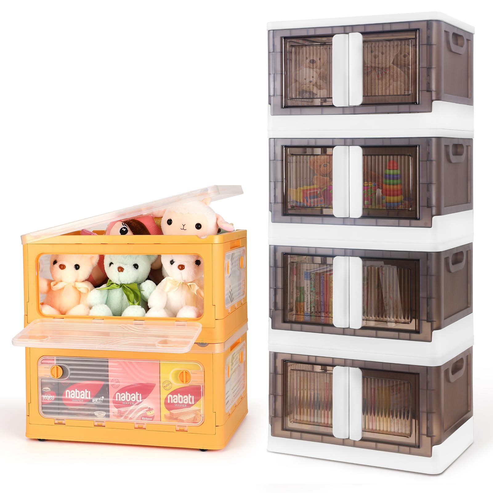 Idle Way Storage BIns with Lids 4 Pack & 2 Pack