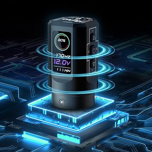 Miniatura 5 de EZ P3 Pro Máquina de tatuaje inalámbrica  6 tiempos 2.0, 2.4, 2.8, 3.3, 3.7, 0.165 in Bluetooth máquina de tatuaje pluma con pantalla digital OLED