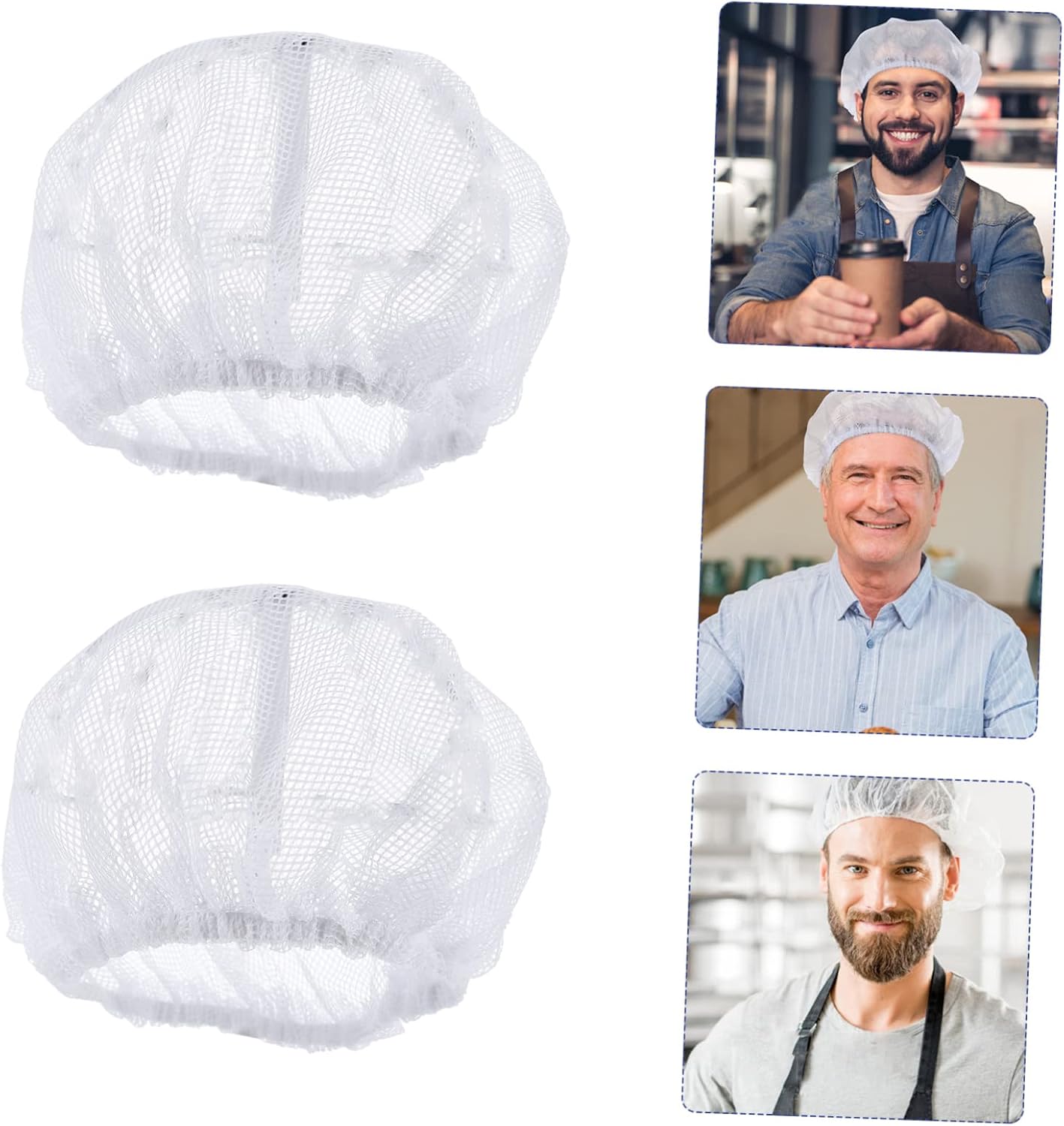 30pcs Adjustable Chef Hat Breathable Work Beanie for Kitchen Food Service and Restaurant Use Unisex Washable and Reusable Comfortable Mesh Design