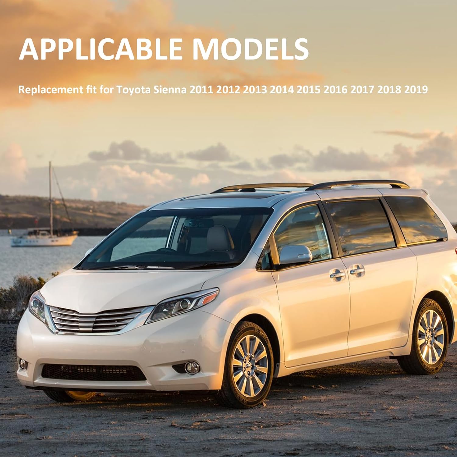 Driver Side Mirror Replacement for Toyota Sienna 2011 2012 2013 2014 2015 2016 2017 2018 2019 - Left Side Mirror Glass, Rear View Mirrors Glass with Power Heated