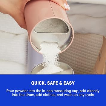 BLUELAND Oxi Laundry Booster Powder with Tin, Starter Set, Fragrance Free & Clear, 25 Loads, 17.6 oz, Plastic-Free, Eco Friendly, Oxy Cleaner, Stain Remover