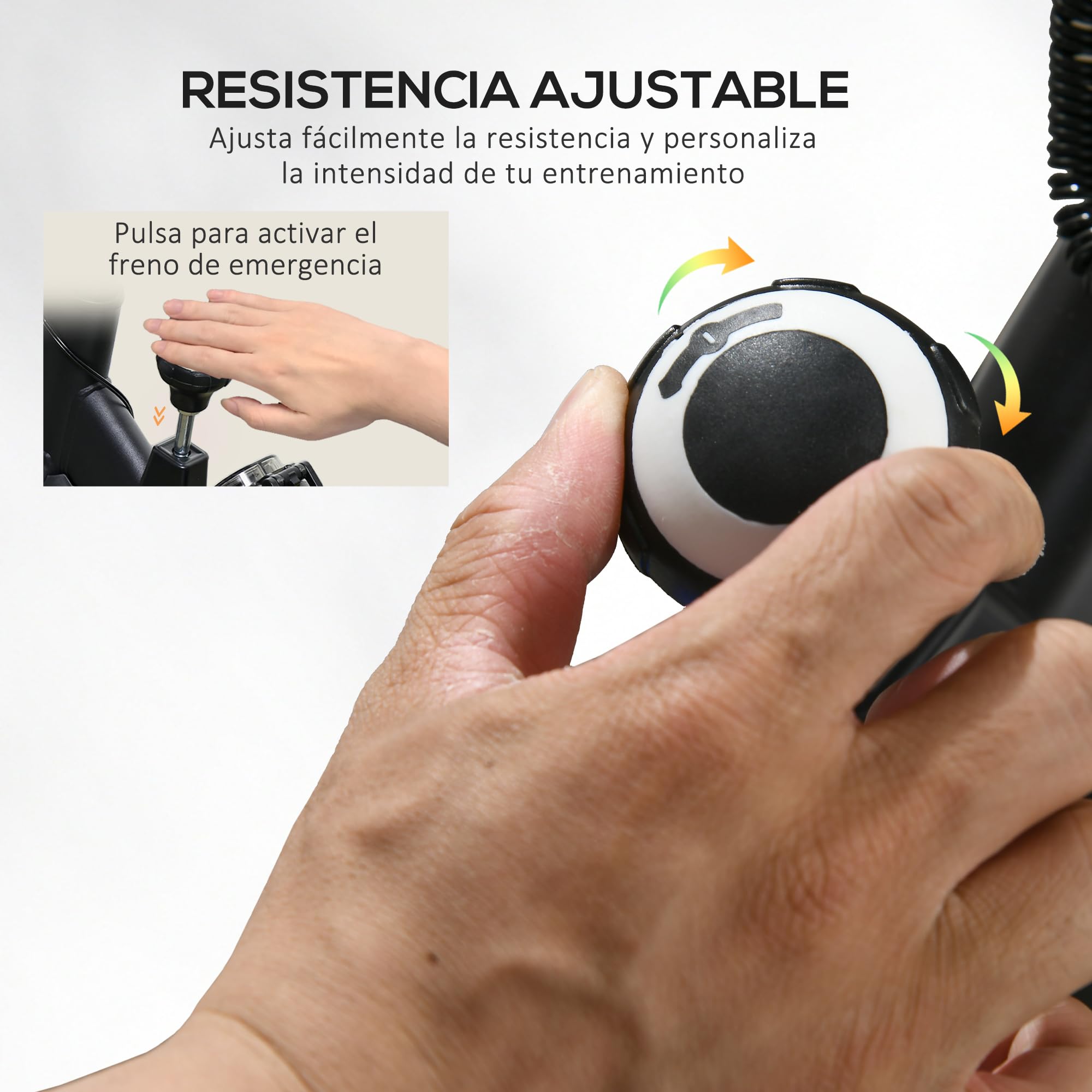 HOMCOM Bicicleta Estática con Resistencia Regulable Bici Estática Bicicleta de Fitness con Volante de Inercia 8 kg Pantalla LCD Manillar y Asiento Ajustable para Casa Gimnasio