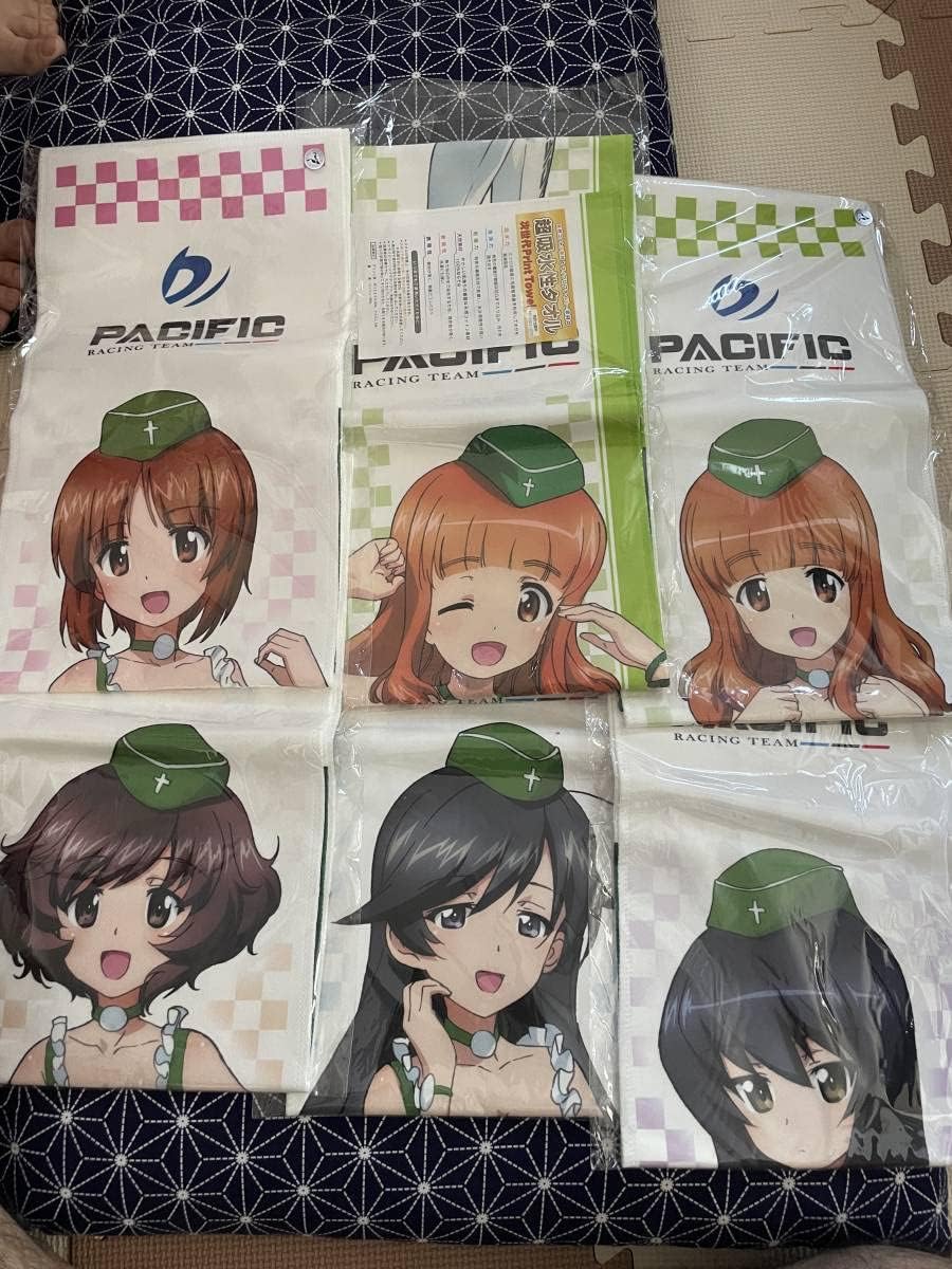 ガールズパンツァー PACIFIC RACING マフラータオル 6枚セットガールズ