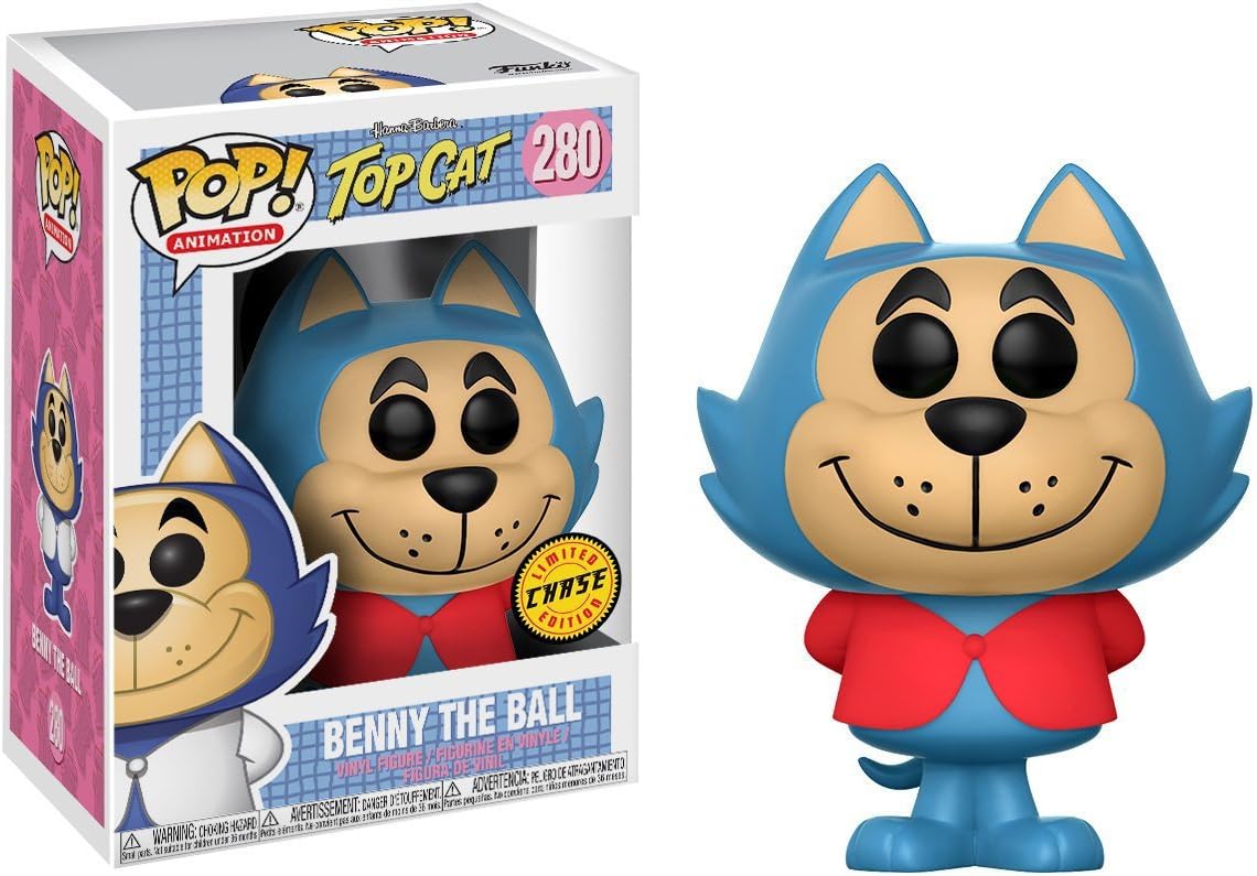 Funko Benny The Ball (Chase Edition): Hanna-Barbera Top Cat x POP! Animation Vinyl Figure & 1 POP! Compatible PET Plastic Graphical Protector Bundle [#280/13660 - B]