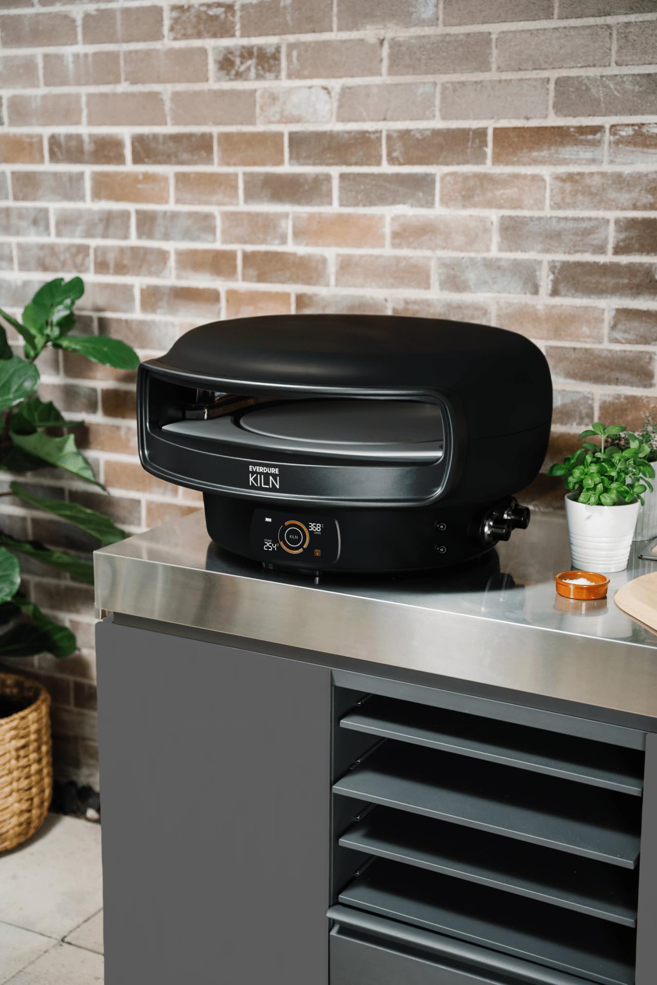 Everdure KILN DR Digitaldisplay 2 Brenner Pizzaofen (Mat Black)