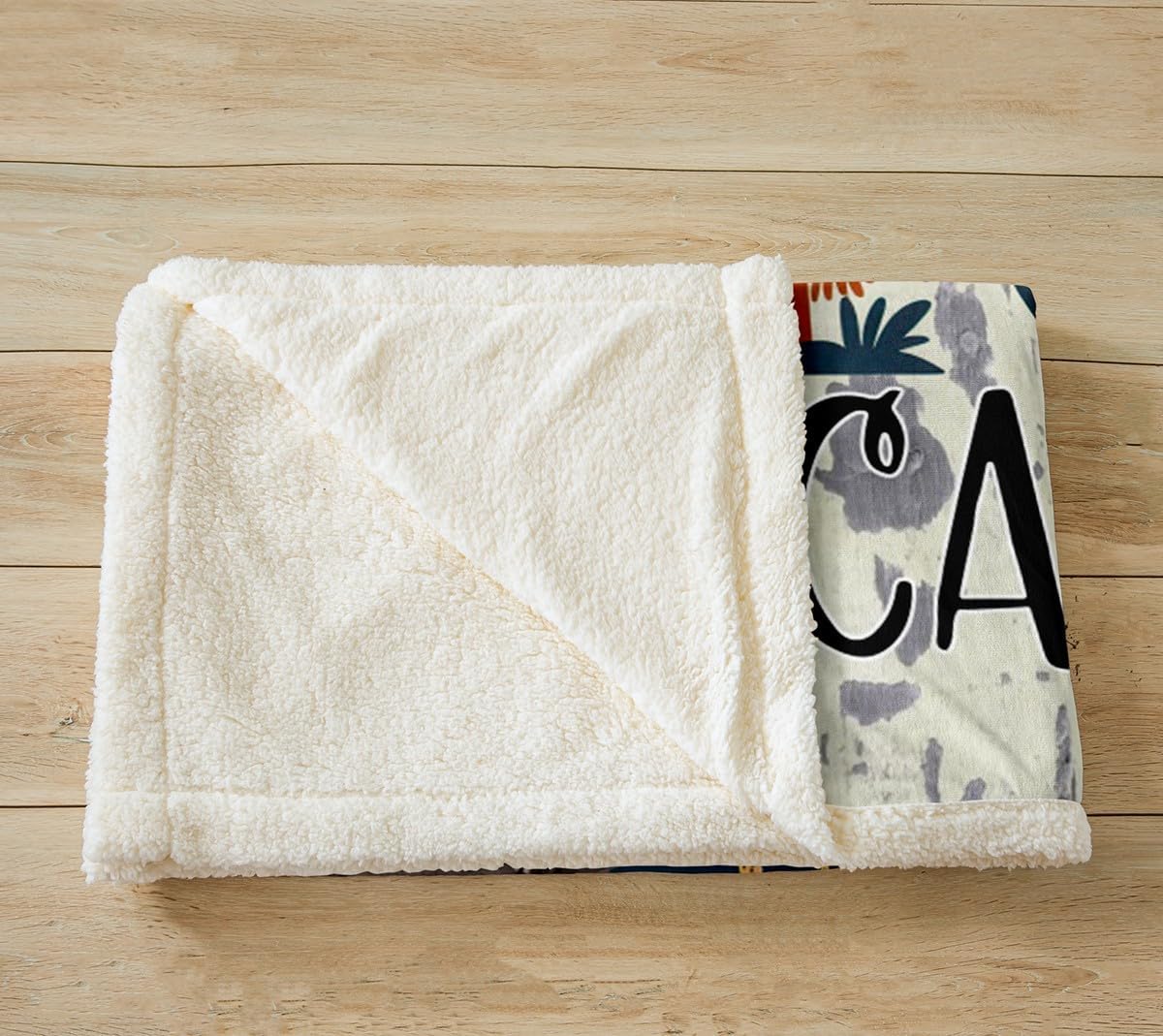 Feelyou Camper Bedding Sherpa Blanket St Queen 90"x90" Happy Camping Fleece Throw Blanket RV Camping Wood Grain Tree Vinatge Plush Blanket for Bed Sofa Couch Room Decor Blue Fuzzy Blanket