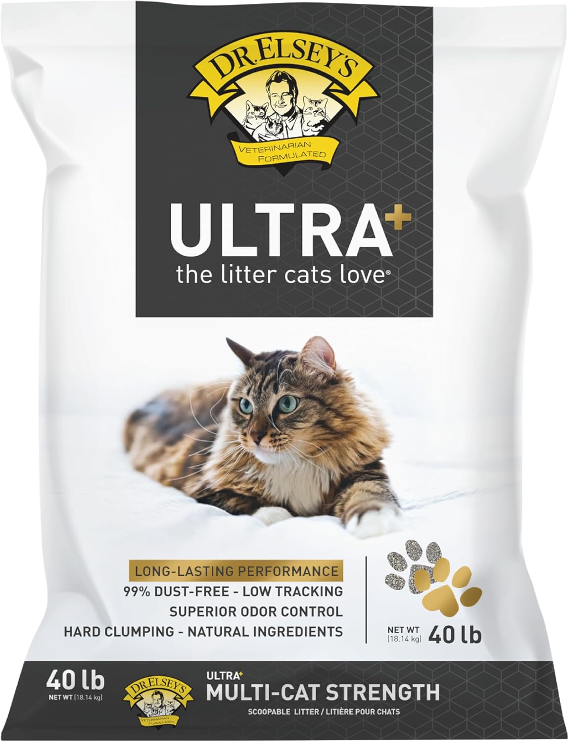 Dr. Elsey's Precious Cat Unscented Ultra+ Cat Litter 20 lbs.