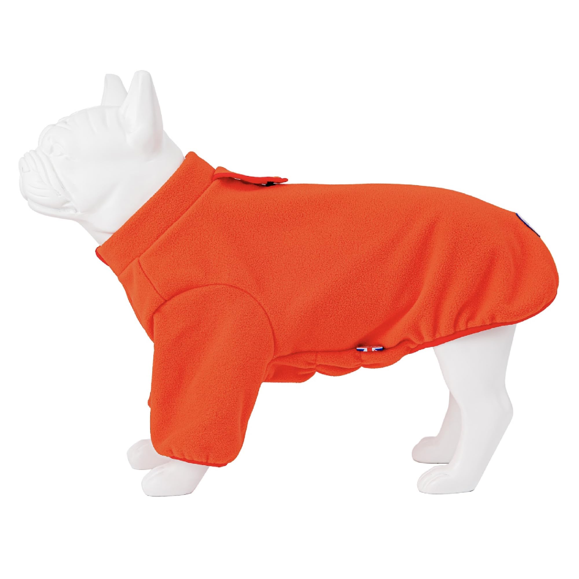 HUGO & HUDSON Outdoor Fleece Dog Jacket Windproof Warm Winter Coat with Lead Hole, Orange, L55