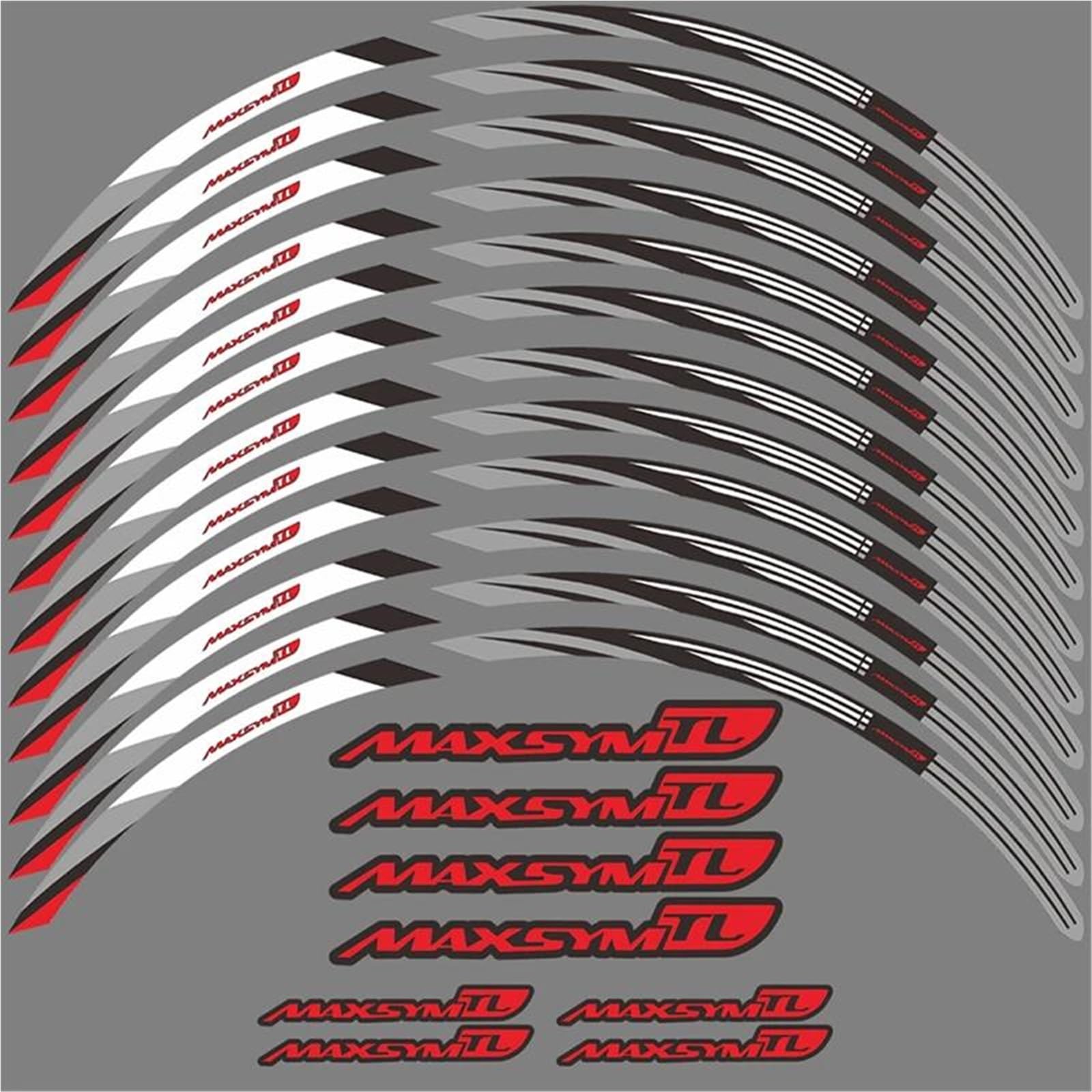 Motorcycle Wheel Stickers for SYM for Maxsym TL 508 500 TL500 TL508 Wheel Rim Sticker