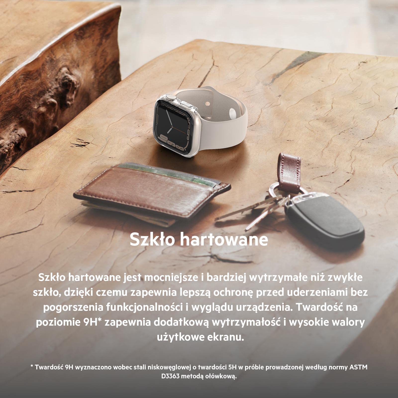 Etui z ochraniaczem Belkin ScreenForce do Apple Watch 40mm, 41mm serii 8, SE, 7, 6, 5, 4, z wbudowaną osłoną ekranu ze szkła hartowanego, odporne na zarysowania i łatwe do założenia – przezroczyste