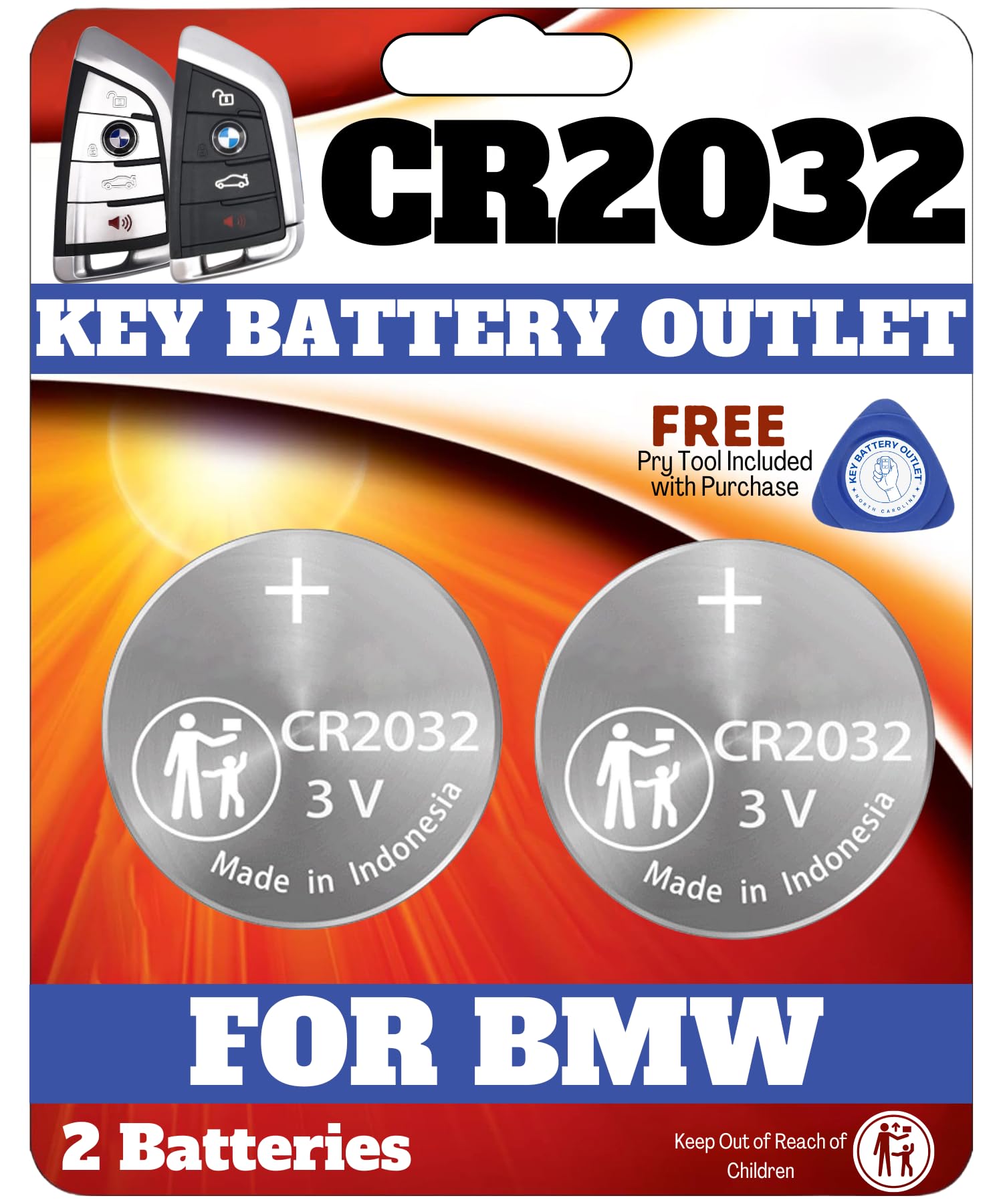 Amazon.com: Key Fob Battery for BMW CR2032 (2 Pack) ??? OEM Remote ...