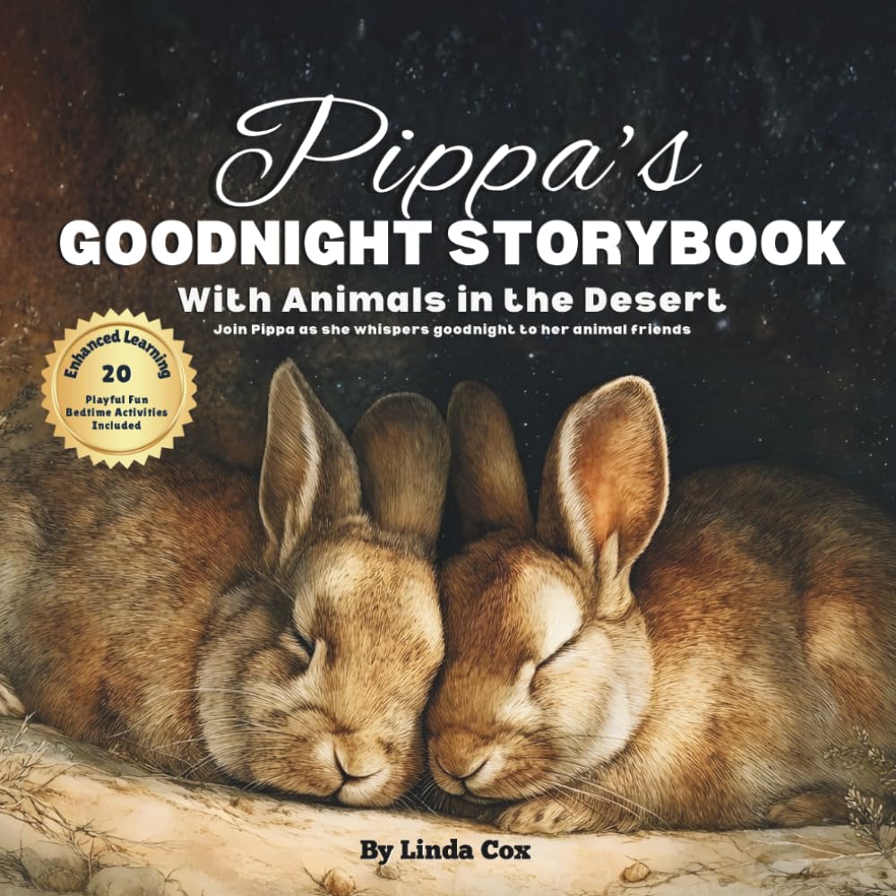 Pippa's Goodnight Storybook with Animals in the Desert: A Personalized Bedtime Book for Pippa | Plus: 20 Calming, Screen-Free Sleep Ideas
