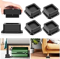 Vista 42 de Paquete de 12 elevadores de muebles de 1 pulgada, elevadores de cama ajustables resistentes para mesa, escritorio, sofá, gabinete, marco de cama