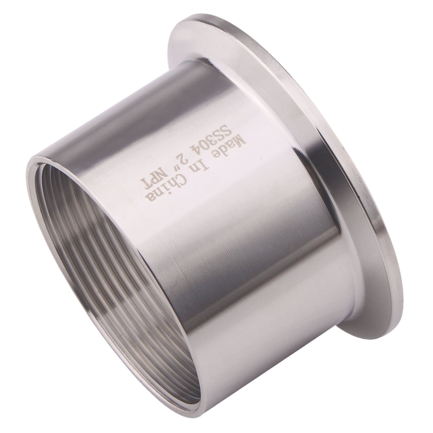 DERNORD Sanitary Female Threaded Pipe Fitting to 2.5 Inch TRI CLAMP OD 77mm Ferrule (Pipe Size: 2" NPT)