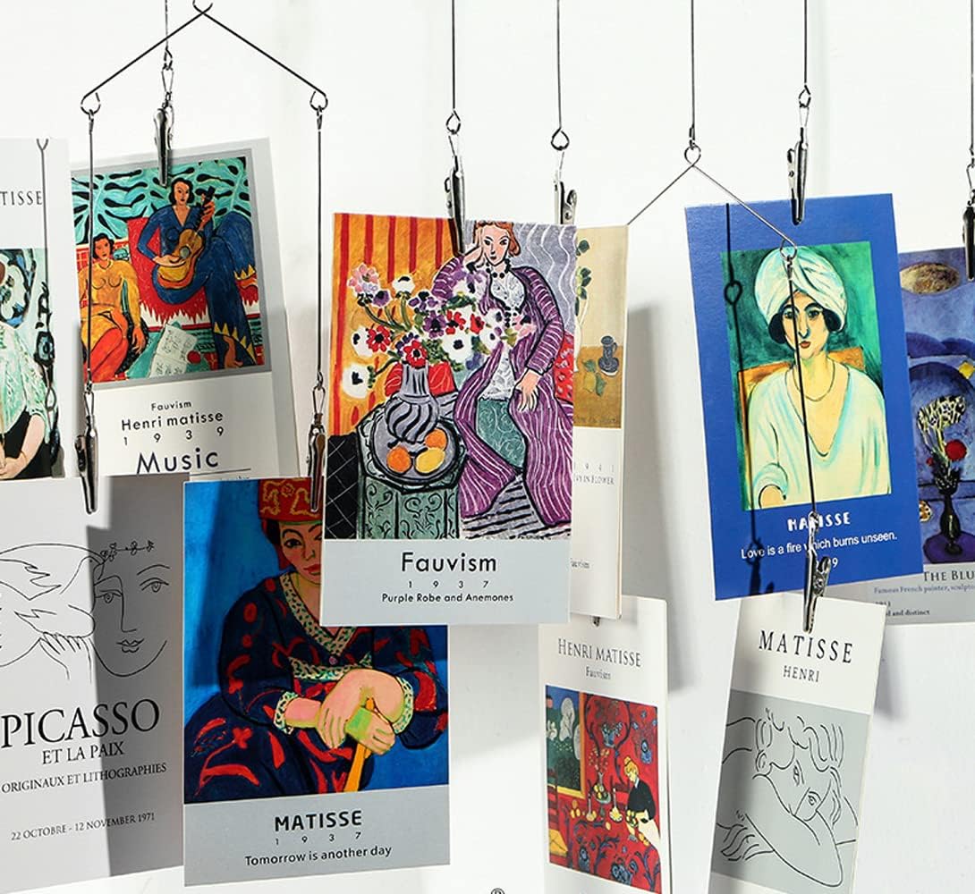 T-shin Henri Matisse Postcards,Retro Oil Painting Travel Postcards,Set of 30 Different Designs of Collage,Perfect for Wedding Party Guest Book, Brown