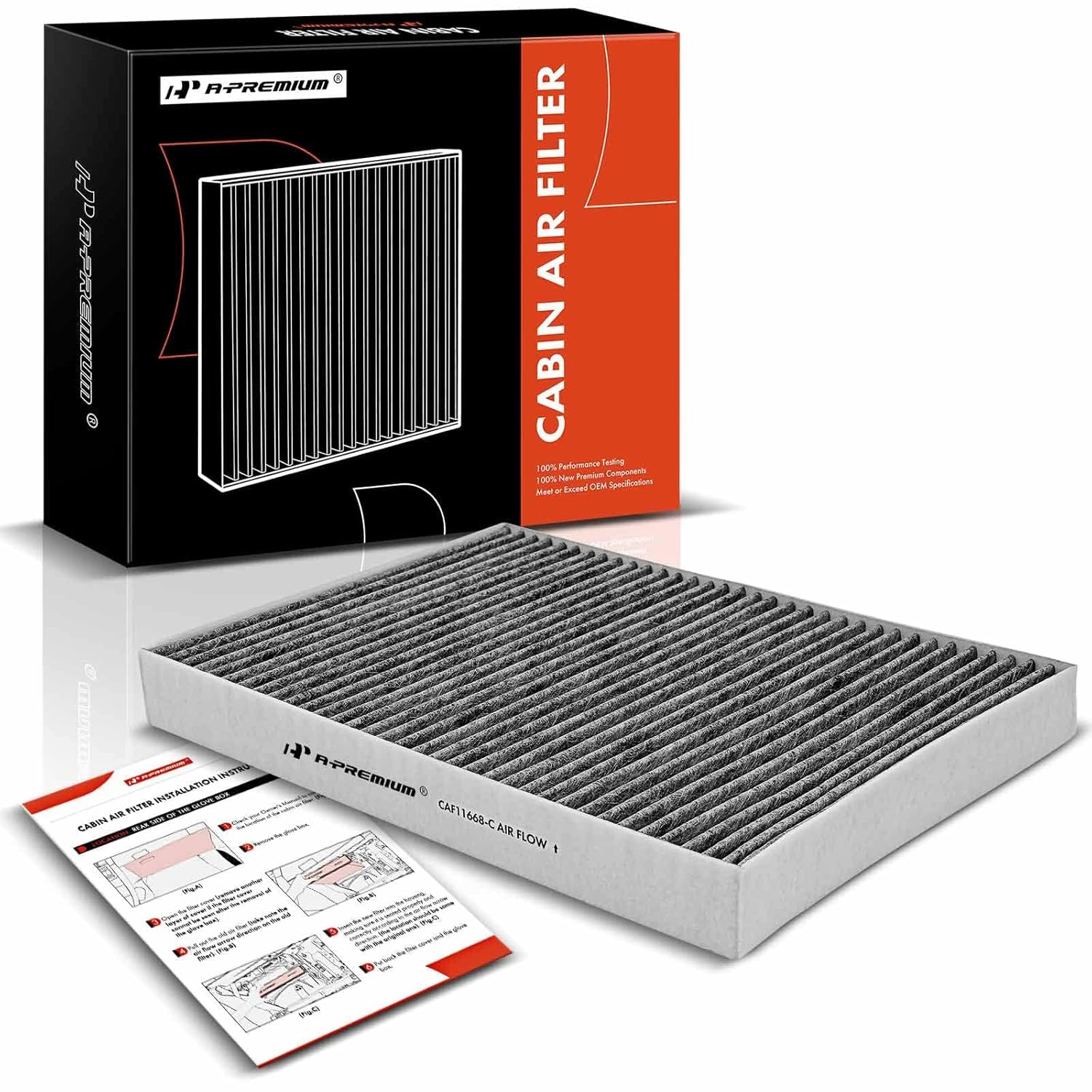 Filtro de Ar da Cabine A-Premium com Carvão Ativado Compatível com Chrysler 300