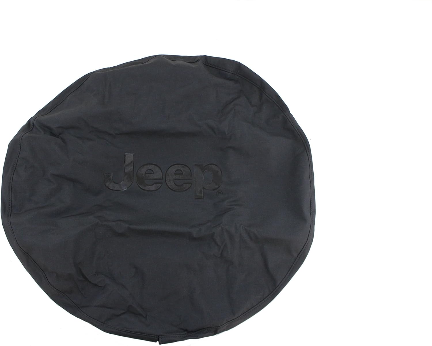 Genuine Jeep Accessories 82209949AB Cloth Spare Tire Cover with Black Jeep Logo