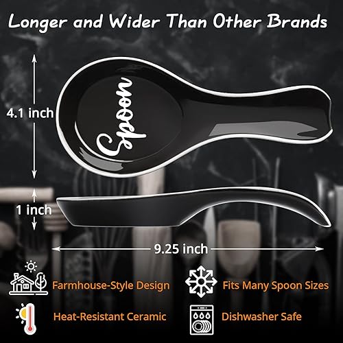 Miniatura 3 de Soporte para cuchara grande de cerámica, soporte para cucharas para encimera de cocina, soporte para espátula, soporte para utensilios para