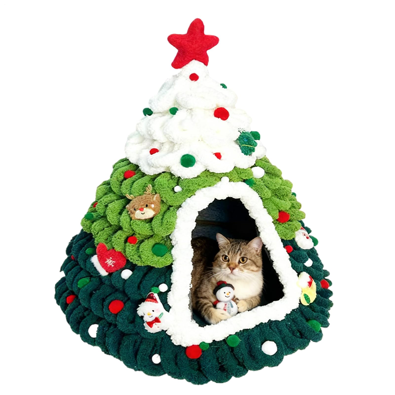 Lit de chat dans la grotte pour rassurer les chatons stressés par le froid