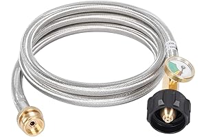 GasSaf 5FT Propane Hose: Grill, Heater, Camp Stove Adapter