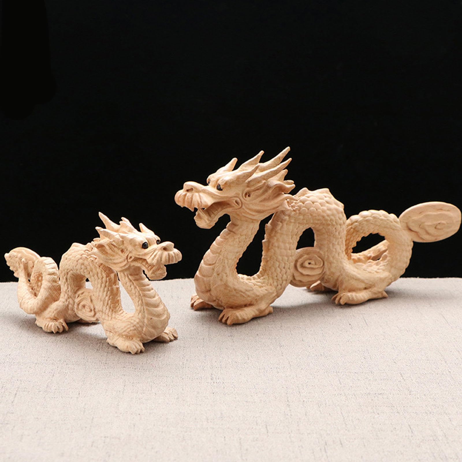 Figuren, Handgeschnitzte Drachenfiguren for die Dekoration von Zuhause oder Büro – Drachengeschenk, Glückssymbol, Skulptur(S)
