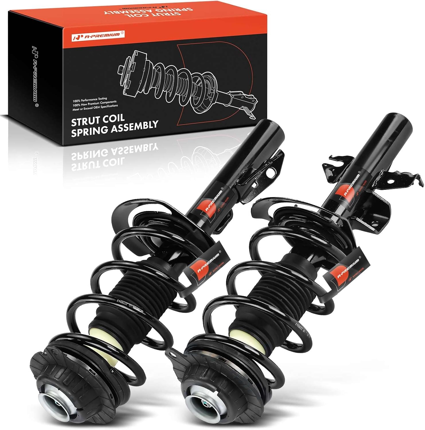 A-Premium Front Complete Suspension Strut & Coil Spring Assembly Compatible with Subaru Forester 2009 2010 2011 2012 2013 H4 2.5L 2-PC Set