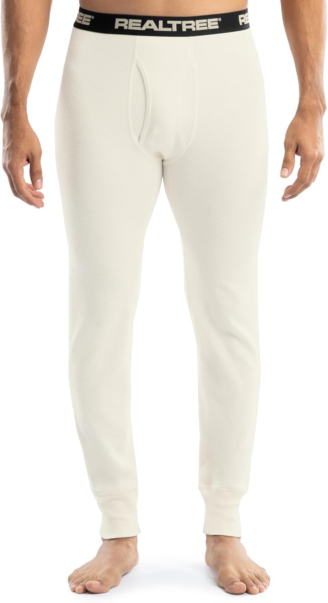 Realtree - Calzoncillos largos térmicos de algodón y poliéster para hombre