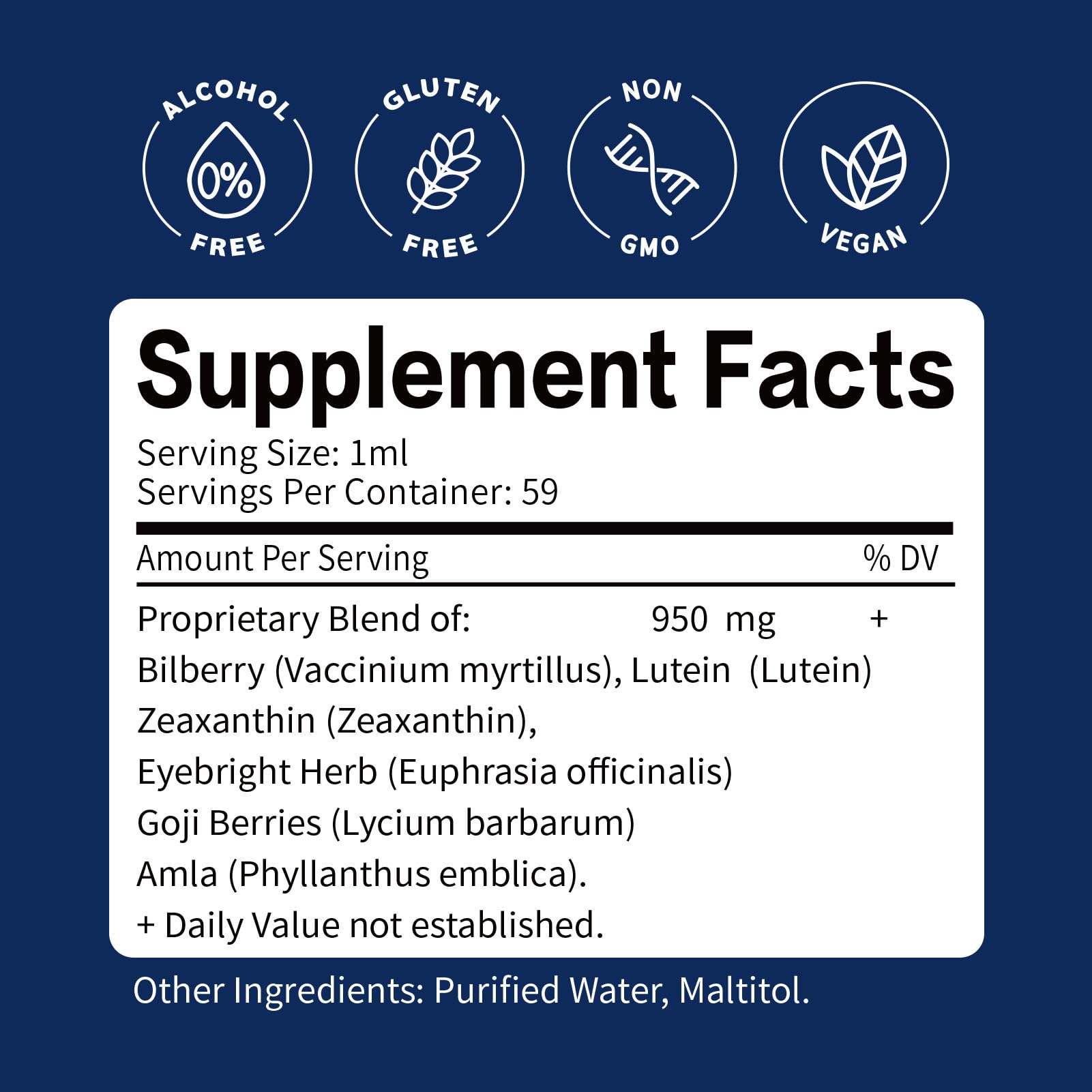 Bilberry Extract Supplement for Eye Health, Liquid Drops 2oz — Amazon image 8