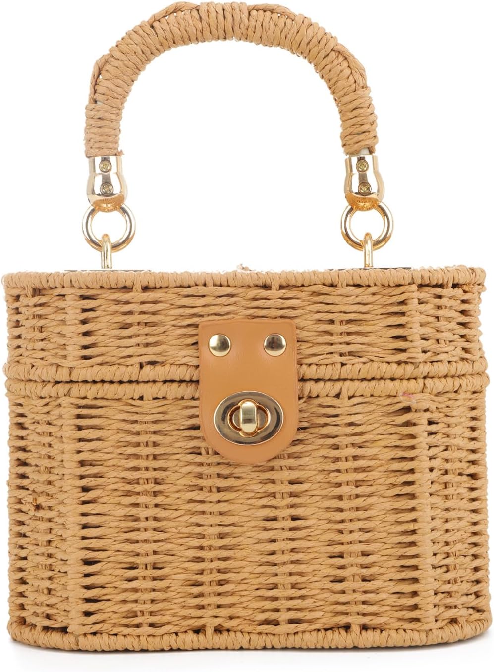 KUANG! Handwoven Basket Straw Purse for Women Woven Straw Rattan Shoulder Bag Vintage Beach Tote Bag | Handwoven Basket, Vintage, Beach