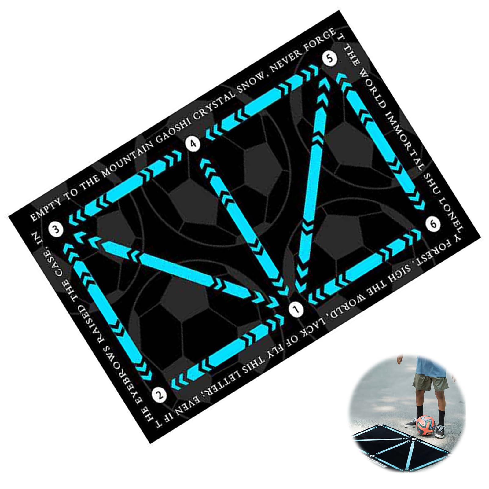 Estera De Entrenamiento De Fútbol, Alfombra Entrenamiento Futbol,Tapete de Entrenamiento de Fútbol,Tapete De Fútbol Antideslizante,Control de Pelota en Tapete Entrenamiento Futbol para Niños y Adultos