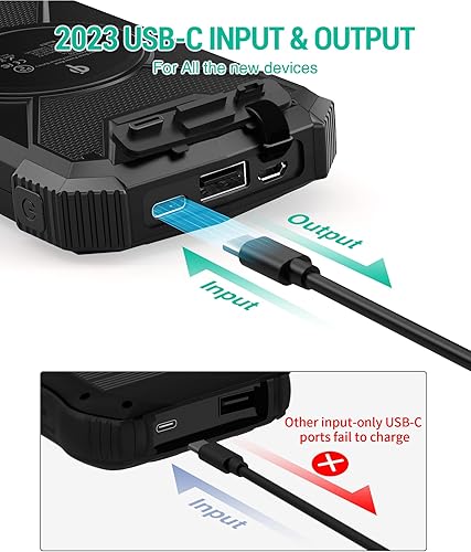 Miniatura 7 de BLAVOR 2 cargadores inalámbricos magnéticos para Apple Watch (negro y blanco) + 1 cargador solar BLAVOR de 10,000 mAh (negro)