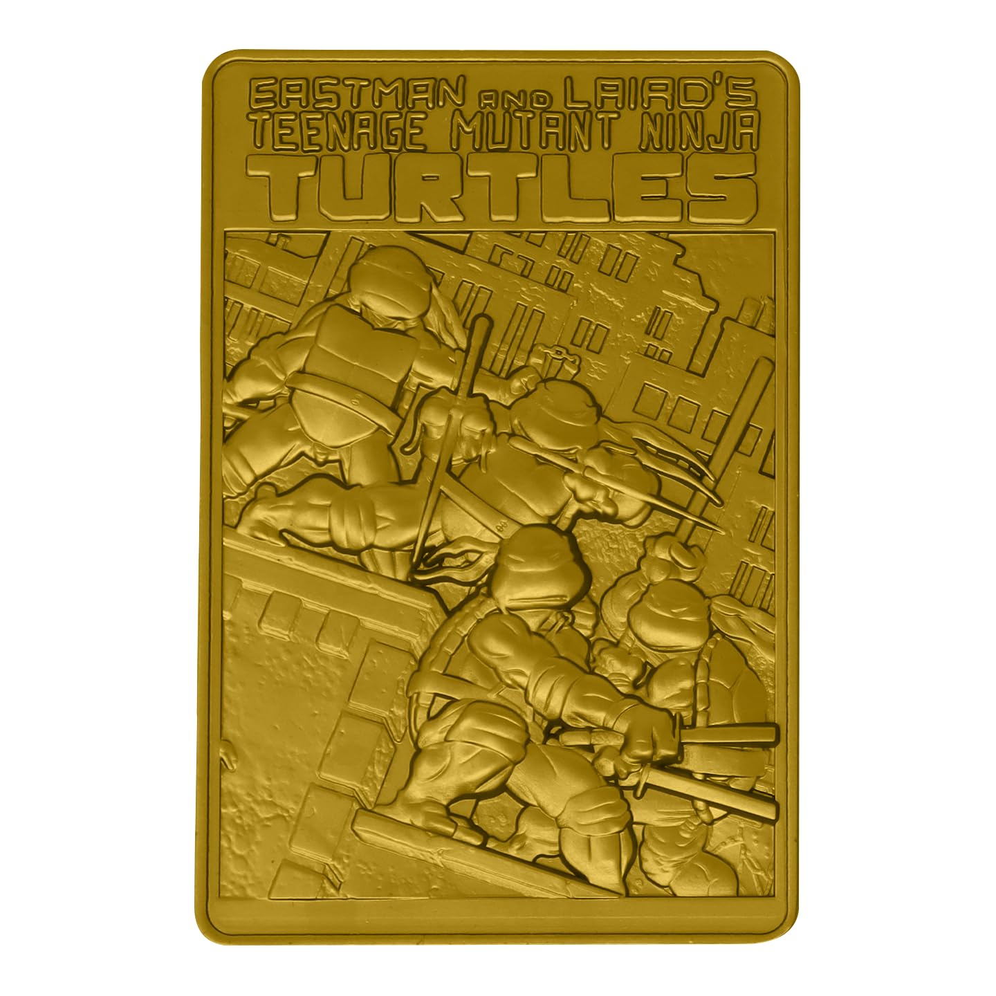 Teenage Mutant Ninja Turtles Metal Card 24k Gold Plated Official Figure