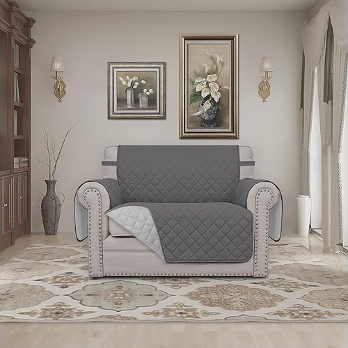 Miniatura 605 de Easy-Going - Funda reversible para sofá, resistente al agua, con varillas de espuma y correas elásticas, protector de muebles para mascotas y perros