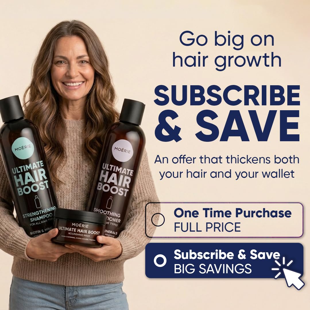 Moerie Shampooing minéral et après-shampoing Plus – Kit soins capillaires pour cheveux longs, épais et denses – Végétalien