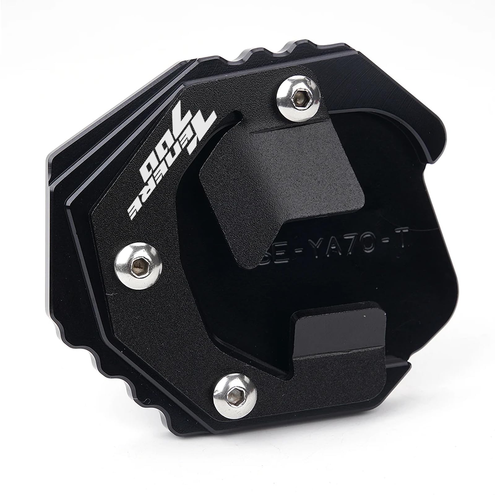 Para sostener 700 2022 2023 Tenere700 XTZ 700 T700 2019 2020 2021 Accesorios Moto Soporte Lateral Ampliar Placa Caballete Extensión (Negro)