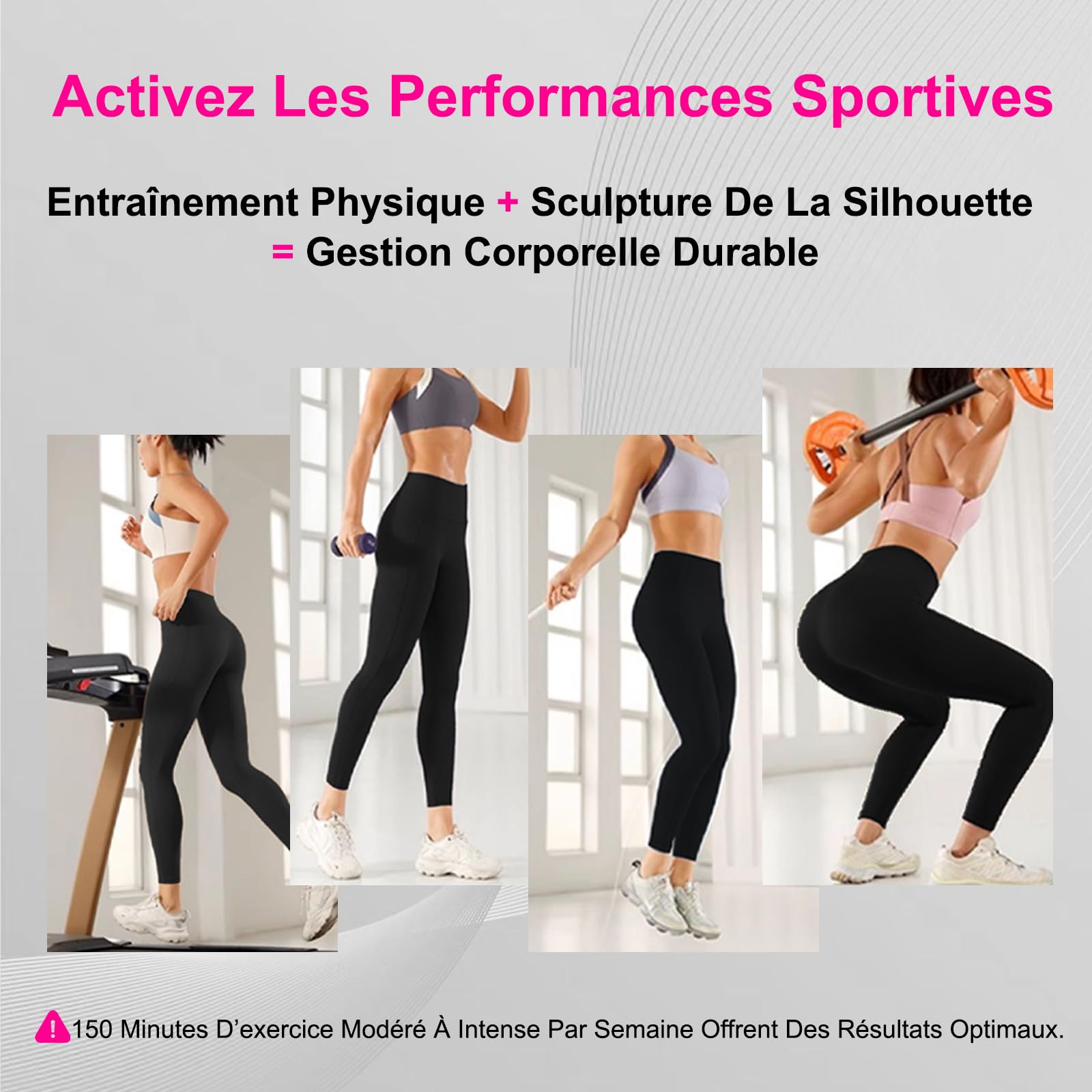 Luveon Leggings Anti Cellulite 3D Compression Femme Original, Legging Anti-Cellulite 3 D, Drainant Pantalon de Sport Yoga Fitness Push-Up Sculptant