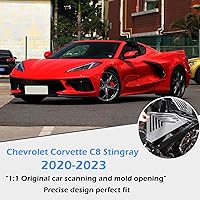 Vista 6 de Cubierta de panel de bahía de motor compatible con Chevrolet Corvette C8 2020-2023, cubiertas de motor traseras de aleación de aluminio, protectores